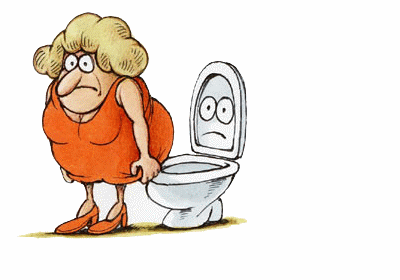 Alte Frau will sich hinsetzen - Schwiegermutter Comic lustig