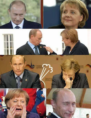 Angela Merkel und Putin lustig - pupsen