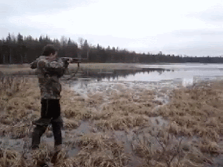 Angeln mit Gewehr witzige Angler Bilder