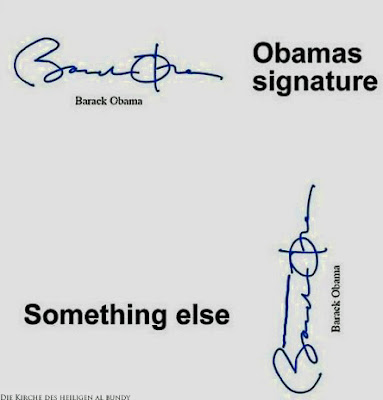 Barack Obama Lustige Unterschrift von US Präsident