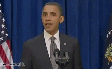 Barack Obama Rede beendet - Tür eintreten