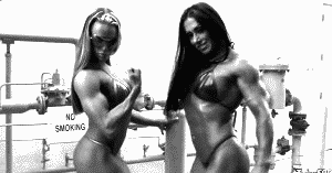 Bodybuilderinnen Posing - Frauen mit Muskeln