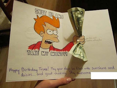 Geburtstagskarte mit Geld lustig