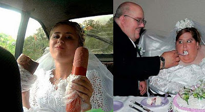 Hochzeits Essen lustig - dicke Braut