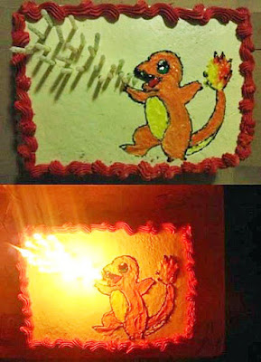 Kinder Geburtstagskuchen lustig - Drache mit Feuer