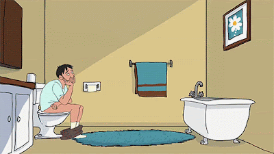 Klo lustig - Kein Toilettenpapier mehr - Comic witzig Klo lustig - Kein Toilettenpapier mehr - Comic witzig