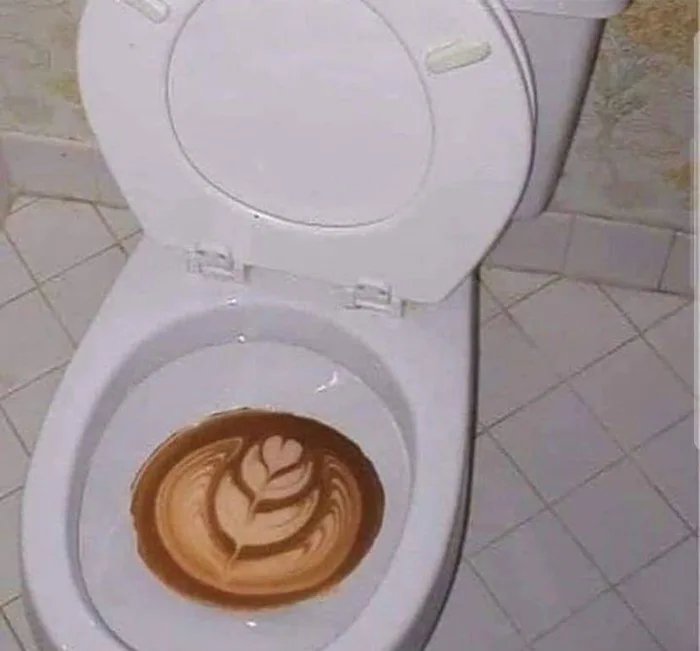 Kochen in der Toilette - Cappuccino Creme