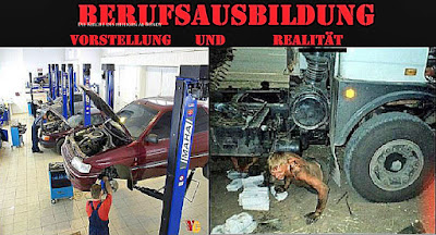 Lustige Bilder mit Text Berufsausbildung Kfz Mechaniker - Azubi Spaßbilder