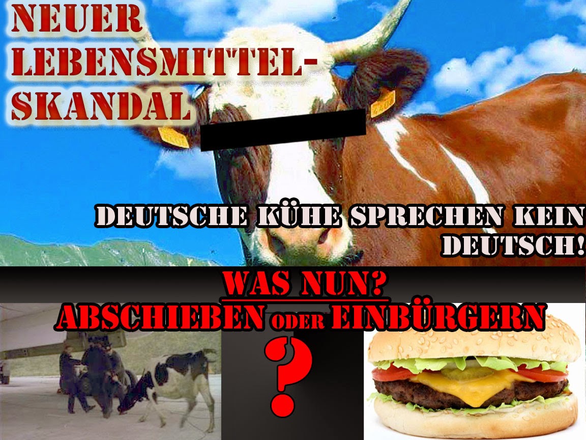 Lustiges Bild Lebensmittelskandal deutsche Kühe - Bilder mit Text