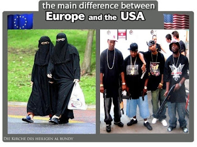 Lustiges Bild Muslime in Deutschland und Straßengangs in den USA