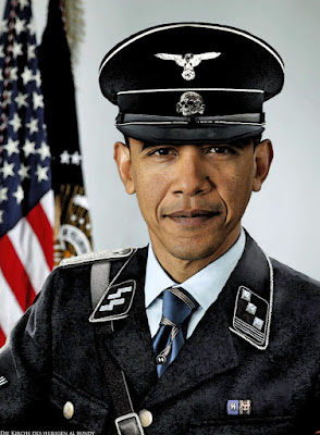 Lustiges Satire Bild - Barack Obama in SS Leutnant Uniform