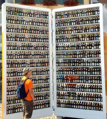 Männertraum lustig - großer Kühlschrank mit Bier