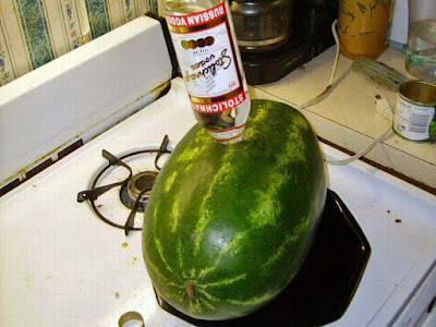 Melone mit Wodka füllen - extrem lustig Ideen zum saufen