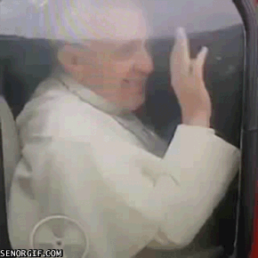 Papst Franziskus poppelt in der Nase lustig - witzige Satire