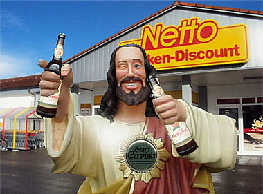 Stara Cervisia Netto Bier Jesus lustig