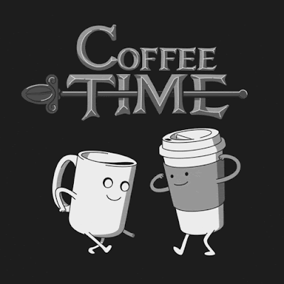 Zeit für einen Kaffee in Tasse oder Becher?