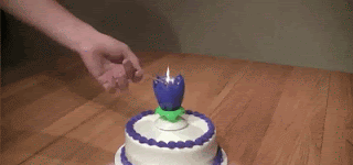 Lustige Torten und Kuchen Bilder - Geburtstagskerze