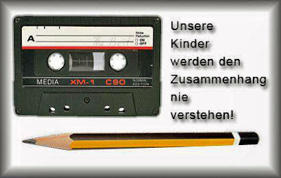 lustige Erinnerungen - moderne Welt Kasetten und Bleistift lustige Erinnerungen - moderne Welt Kasetten und Bleistift