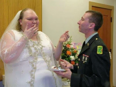 extrem hässliche dicke Braut - Hochzeits Bilder lustig
