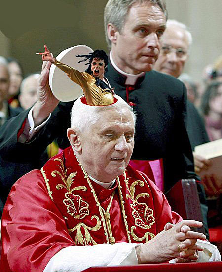 Lustige Katholiken Bilder - Der hat nur Musik im Kopf - Was der Papst denkt