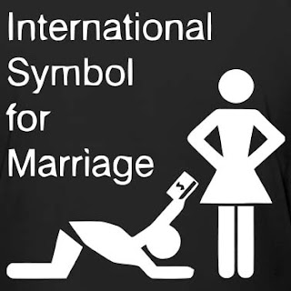 Männer und Frauen Ehe Symbol witzig